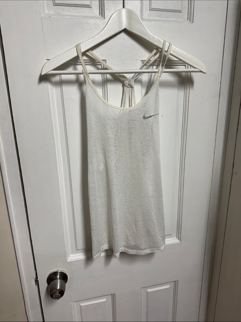 Nike Cream Strappy Workout Tank Top